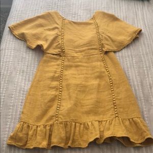 Yellow Anthropologie dress